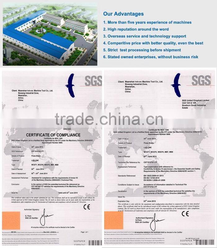 5 Axis Synchronized Hydraulic Press Brake for SGS CE