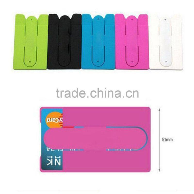 Fashionable Smart silicone card holder adhesive