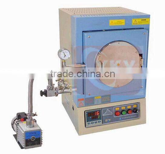 1200C laboratory high temperature high vacuum atmosphere furnace with quartz chamber