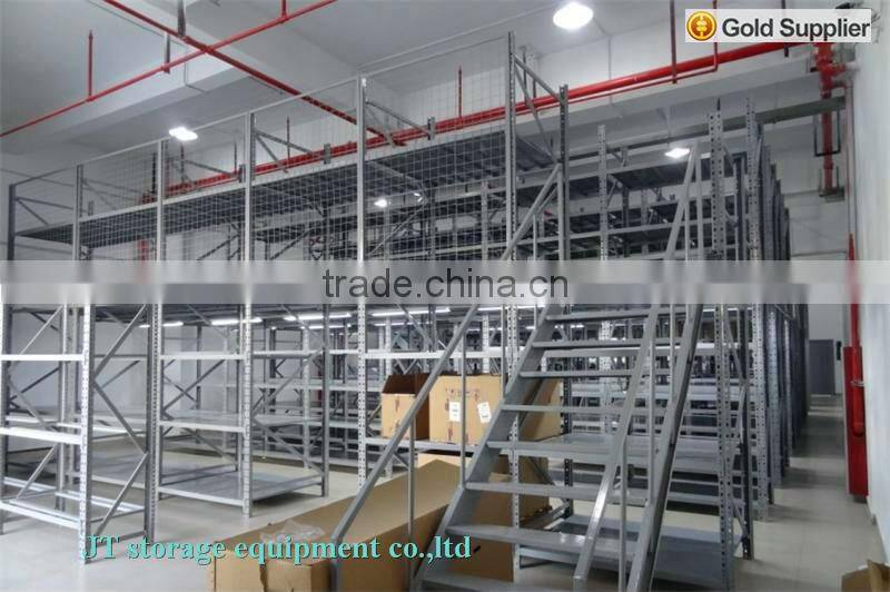 Space saving storage equipment heavy duty steel mezzanine rack