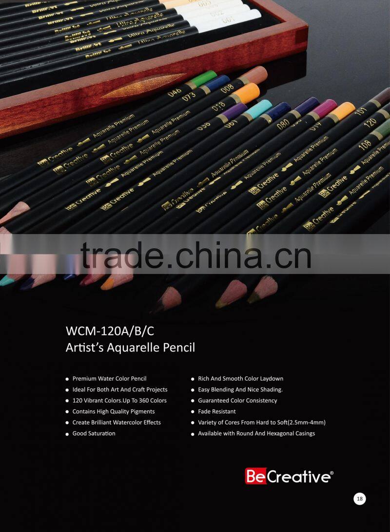 Premium/High Quality watercolor Pencil For Professional Artists,120 colors