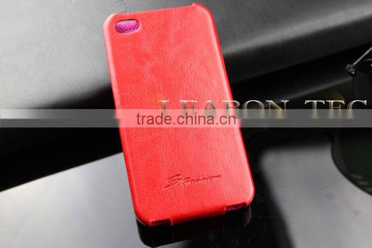 Retro Style Luxury Design PU Leather Flip Case for iPhone 4 4S 5 5S