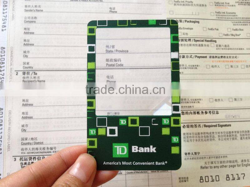 Flat Thin Gift Credit Card 3x Magnifying Glass