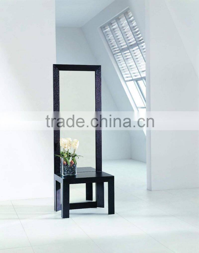 living room console table and mirror