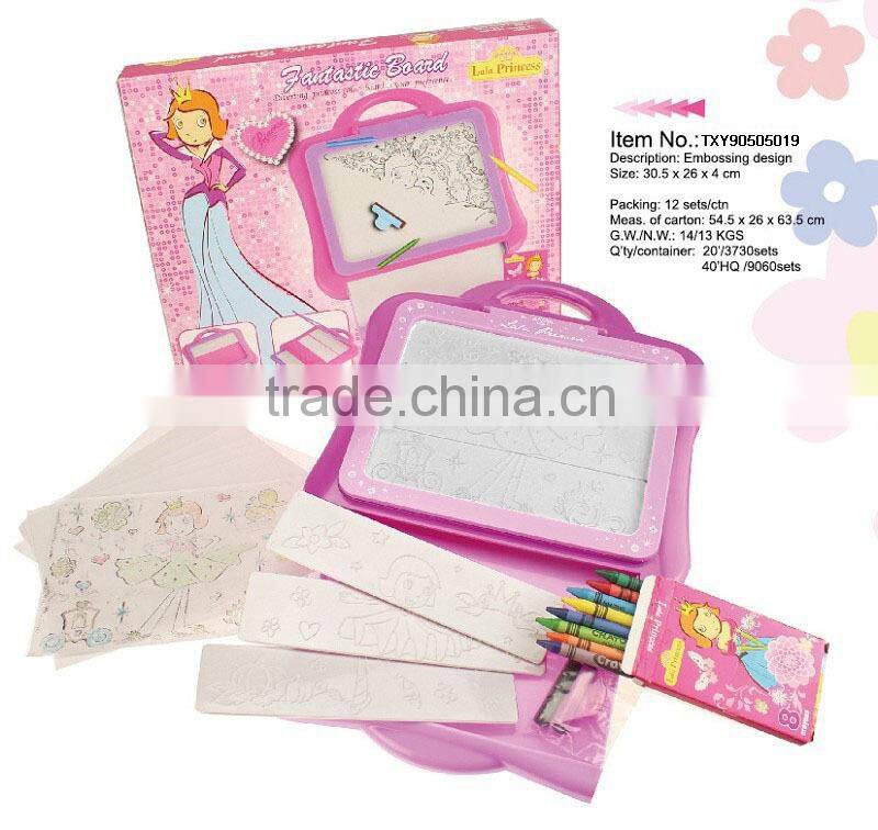 Wholesale Price Kids toys design board with storage drawing board