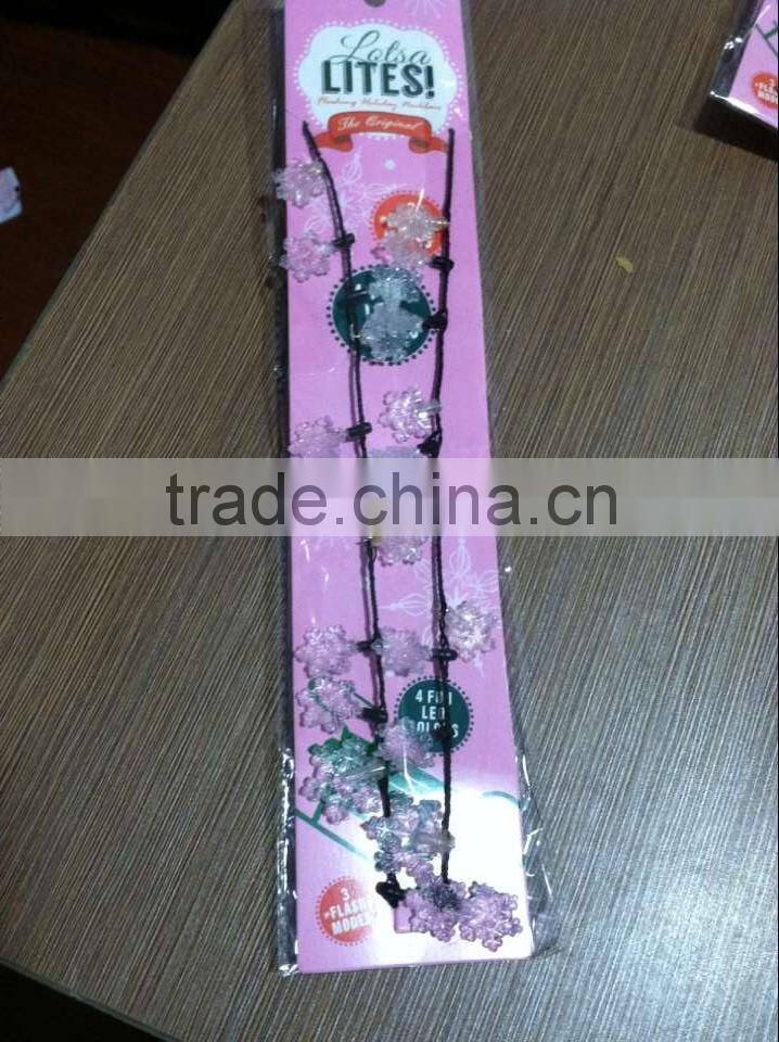 Christmas Bulbs LED Light Up Necklace Holiday Adult Child Costume Accessory