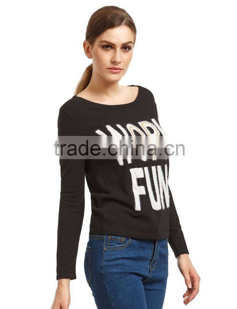 Fashion big letter women knit sweater wholesale China