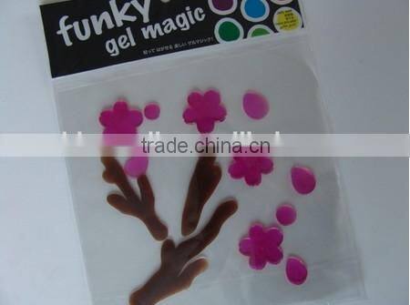 car decoration jelly gel sticker for window glass mirror decoration