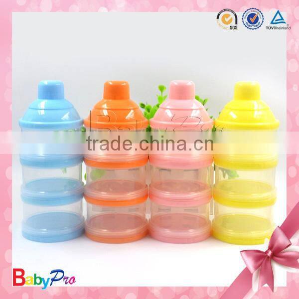 2015 Best Selling Products Outdoor Baby Feeding Set 3 layers Plastic Powder Container