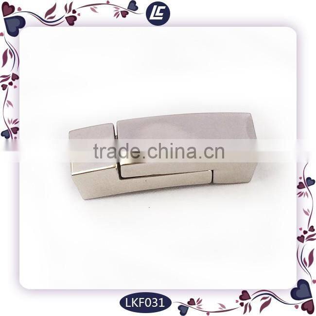 OEM style 6mm custom your brand name high end leather bracelets with magnetic clasp