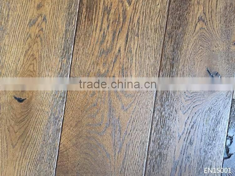 3-Layer Antique Engineered Oak Wood Flooring with Vintage Design