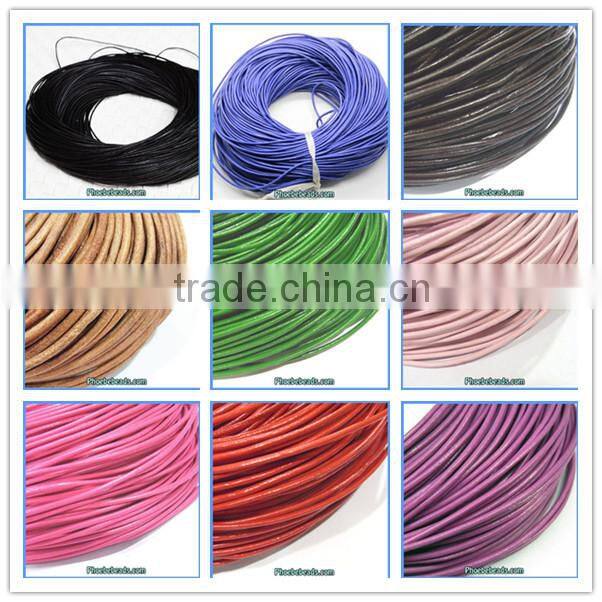 Wholesale 2mm Lavender Colored Round Genuine Leather Cords GLC-R2010
