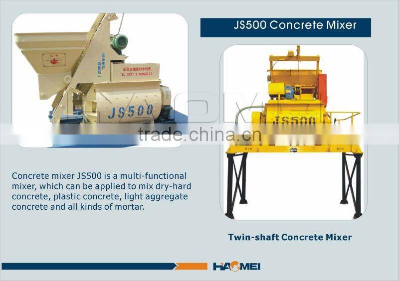 JS500 mezcladora de hormigon de alta confiable