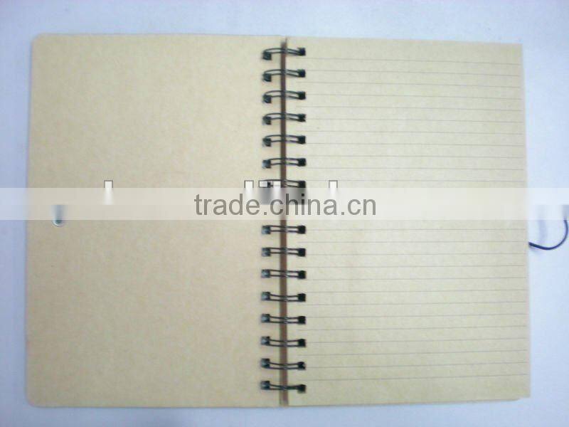 New design spiral bamboo jotter with elastic closure