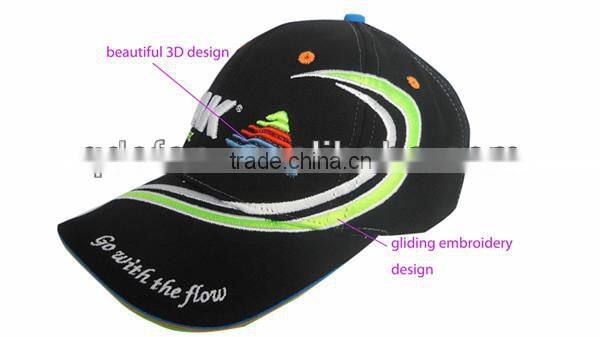 6 Panel 3D embroidery baseball cap
