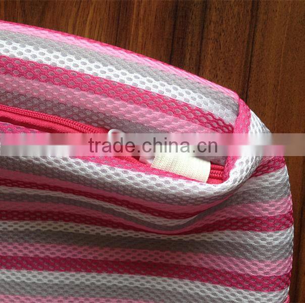 New trendy Multi-purpose Storage Stripe Curshion Fabric Big Zipper Travel Bag