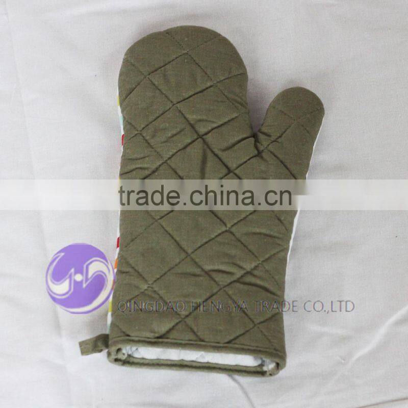 wholesale custom printed cotton oven glove and tea towel