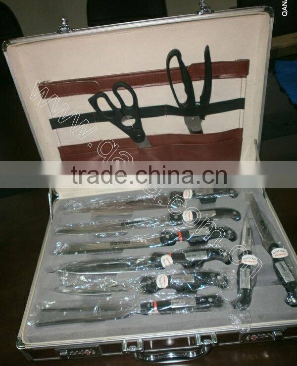 Promotion knife set--25pcs kitchen knife set with aluminium case