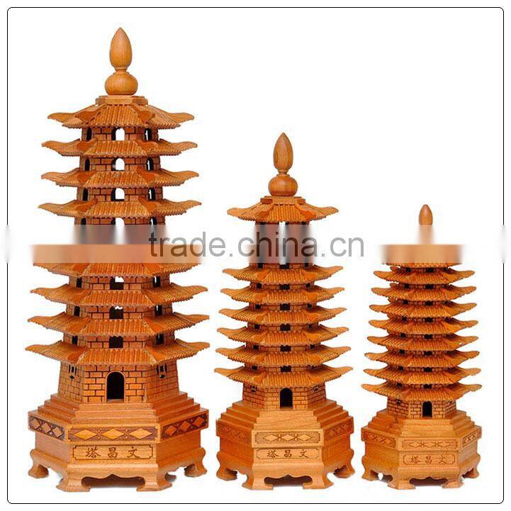 Peach wooden Pagoda,wen chang pagoda hot sales