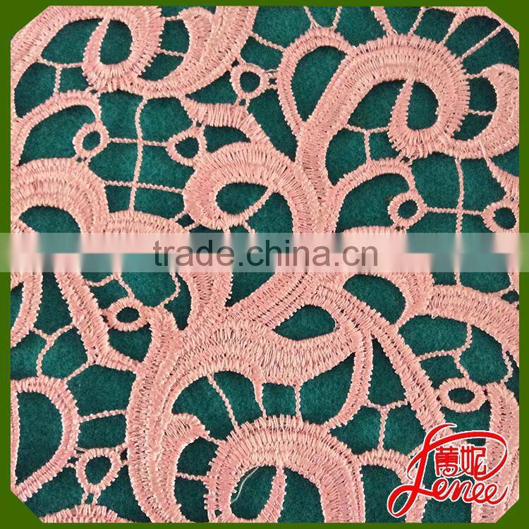 WHOLESALE COLORFUL AND SOFT WATER SOUBLE EMBROIDERY FABRIC