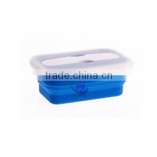3 compartments silicone lunch box for school children
