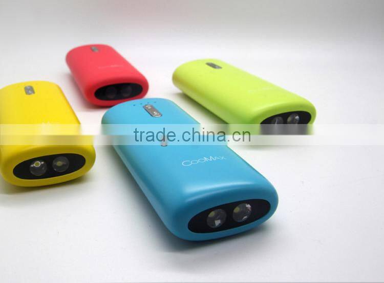 Portable Mobile Power Supply with Flashlight 5200mAh