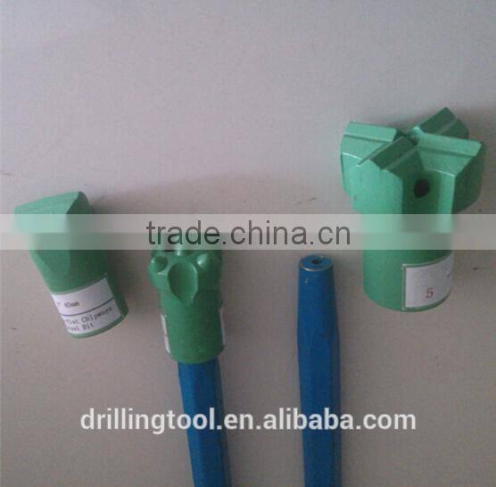 China High Quality , Chisel Bit integral Drill Steels and Taper Rod , Hex19--H22 , Shank19*108mm , Length 400-8000mm