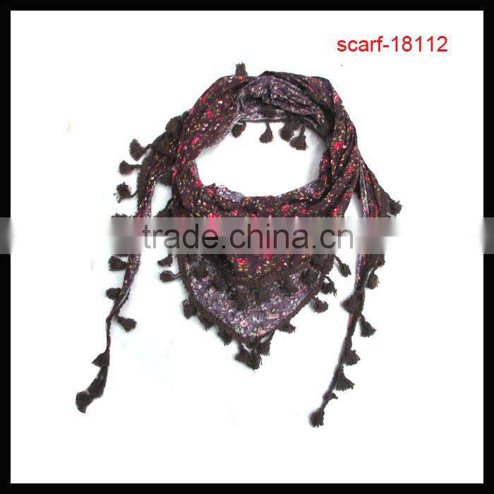 2014new plain lace triangle scarf wholesale