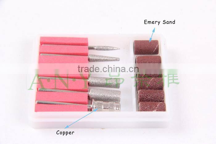 Nail Drill Replacement Parts 6PCS Different Carbide Nail Drill Bits Sanding Bands