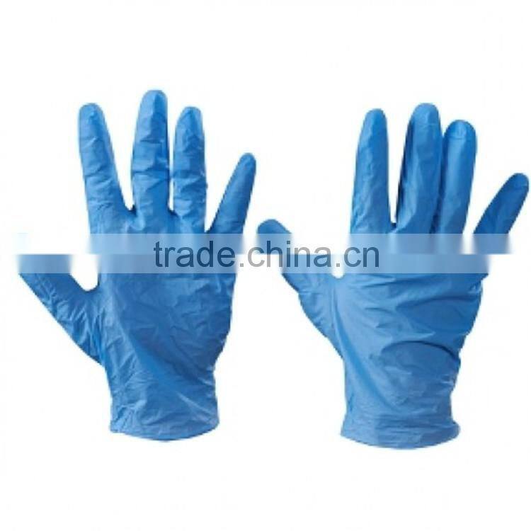 Blue vinyl gloves, blue exam vinyl gloves