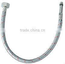 40cm single head stainless steel braided hose,s.s sink flexible hose,stainless steel braided hose for high temperature