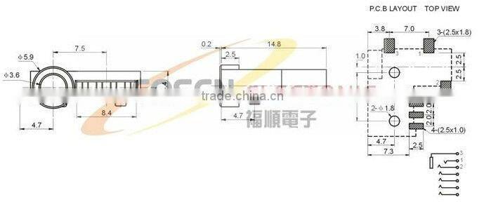 electronic components phone jacks PJ30480