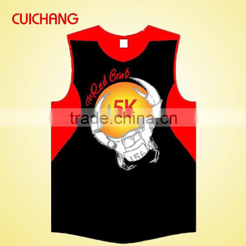 2014 topsports high quality polyester running singlets