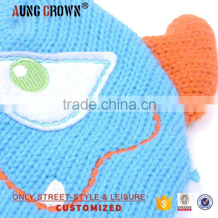 Warm Acrylic Children Beanie Knitting Cap