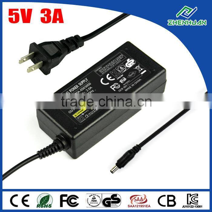 desktop power supply 5v 3.0a ac power adapter charger
