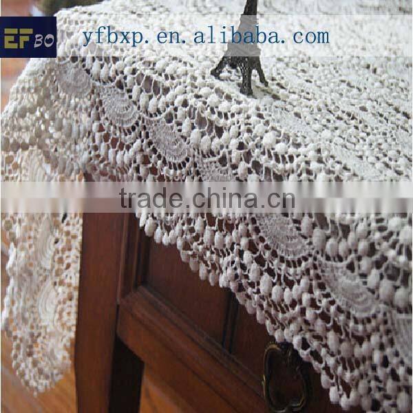 2014 fashion embroidery design fabric material for making dresses/ african guipure scalloped lace fabric for dress making