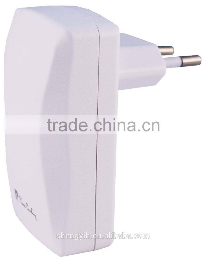 SY D2 5V/2.4A 2 USB Port travel Charger for Europe Middle East South America Russia Rohs CE