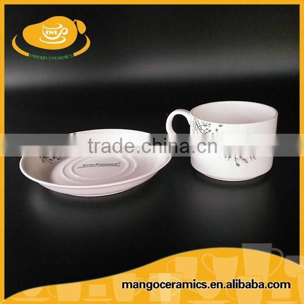 Classical design modern porcelain tea coffee cup and saucer