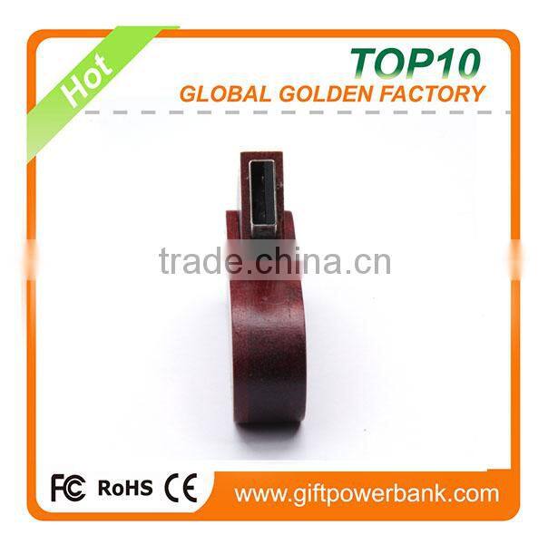 Swivel red wooden usb 2gb 4gb usb flash drive