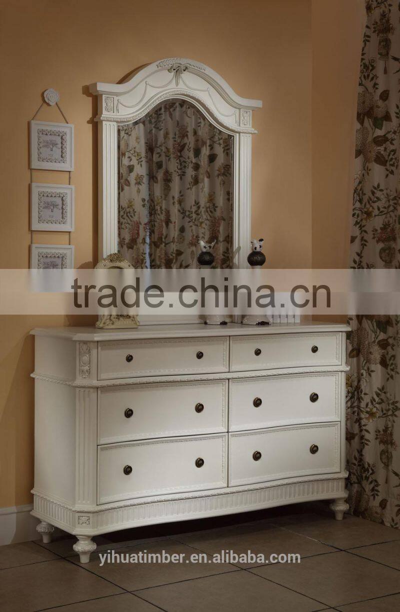 6 drawer wooden dresser white dresser with mirror bedroom furniture manufacturer