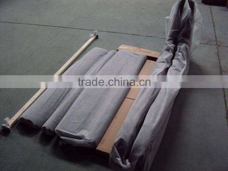 Exclusive italian designer curve PU leather LED bed