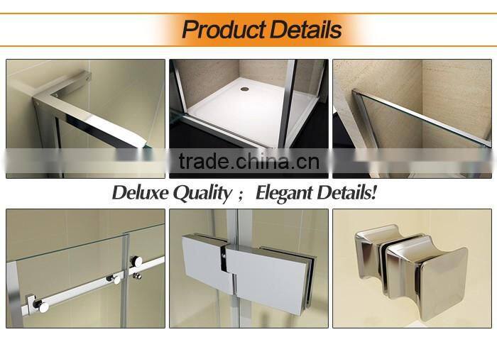 6mm glass shower screen for bath tub with side panel EX-222