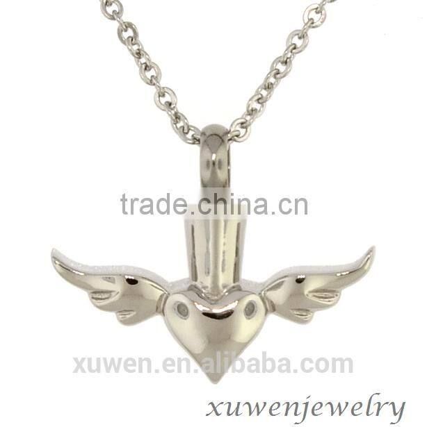 angel wings 316l stainless steel wholesale cremation jewelry