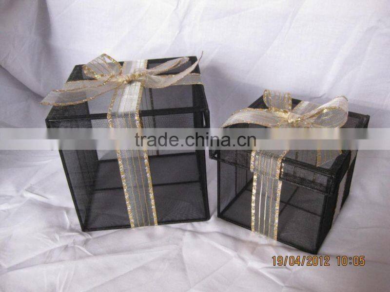 decorative organza gift cosmetic boxes