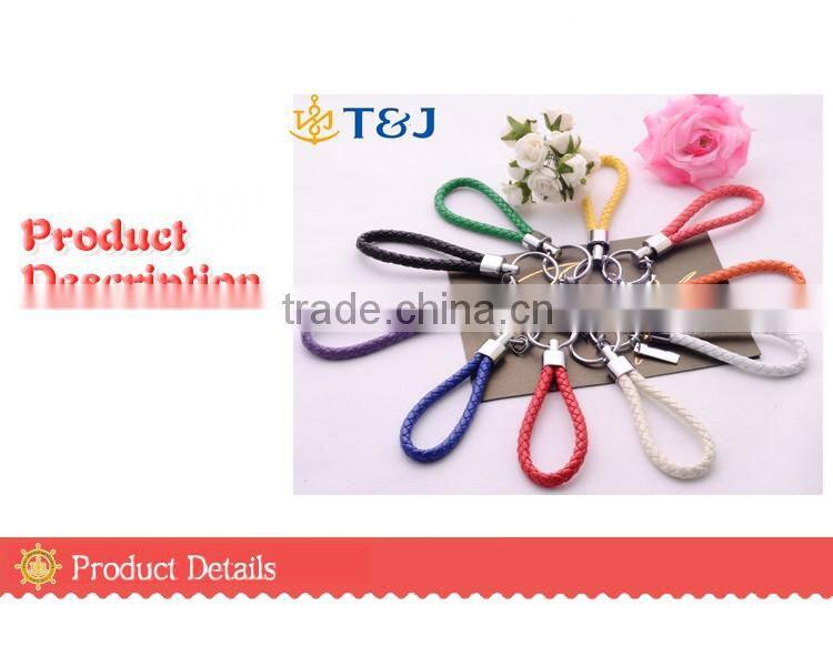 >>>New Fashion Men Key Candy Colors Faux Leather Silver Plated Leather Key Chain/