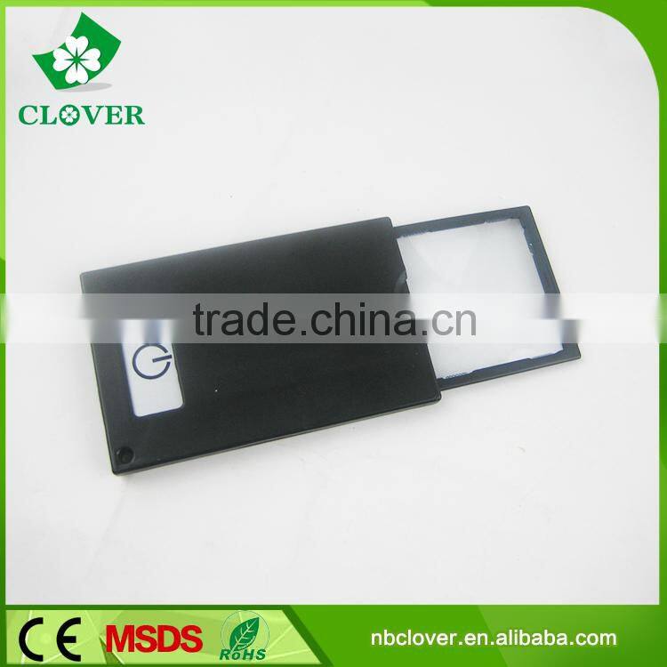 ABS material business cards design 2 LED mini magnifying glass