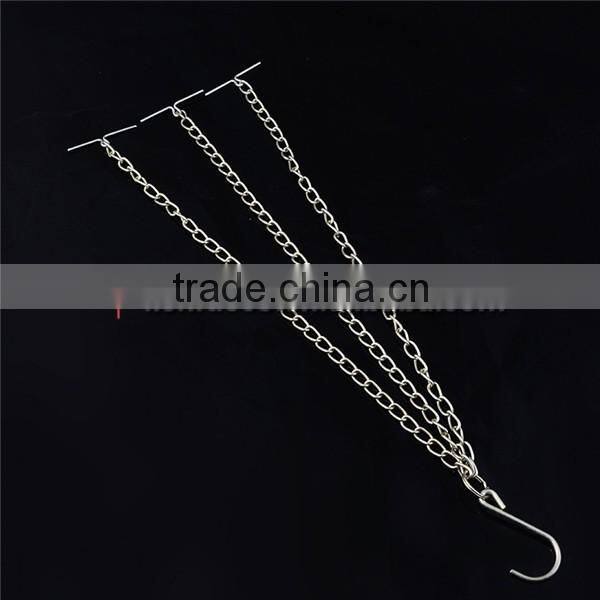 Silver Hanging Basket Chain Decorative Hanging Chain With S hook