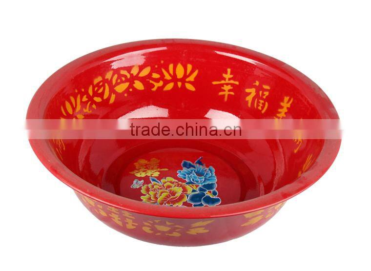 Green enamelled outdoor camping wash basin