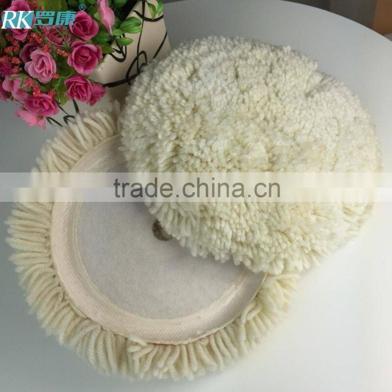 7'' car buffing pad one/two side wool polishing pad/bonnet