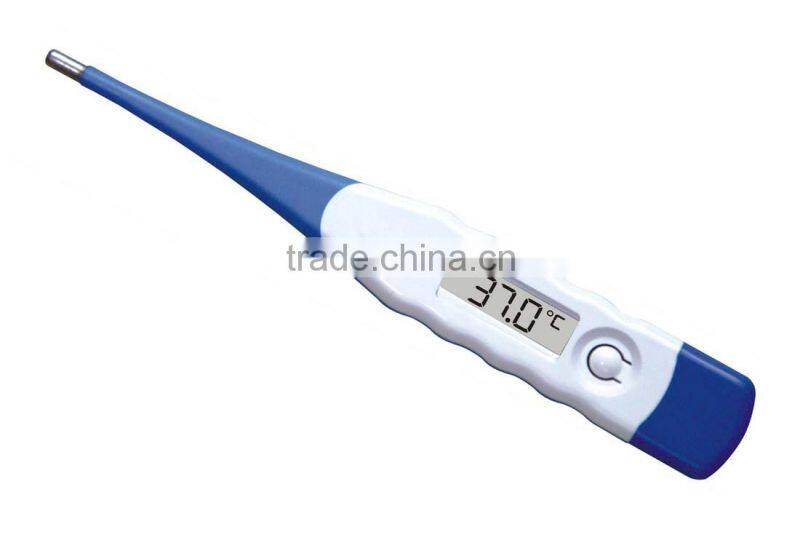 electronic thermometer with flexible tip